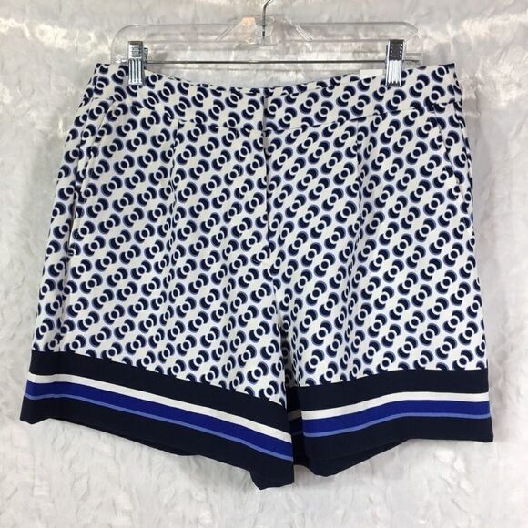 Ann Taylor Factory The Drapey Short sailor flat front printed shorts high waist - Picture 14 of 14